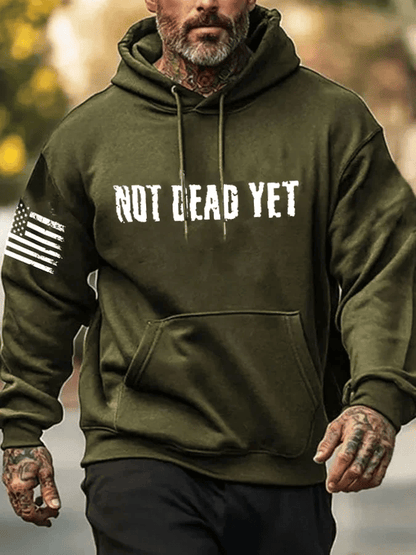 Men's Not Dead Yet Pattern Print Sweatshirt