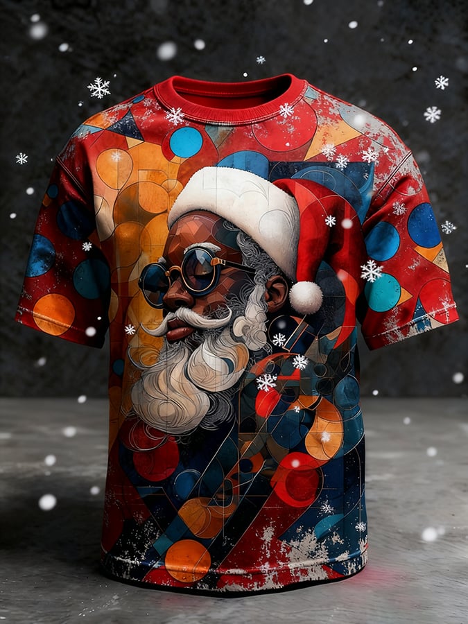 Men's Christmas Pattern Printed T-Shirt