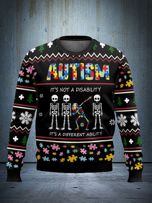 Funny and ugly dancing Christmas skull sweatshirt