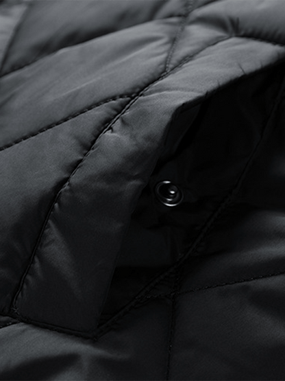 Men's Retro Diamond Pleated Cotton Casual Cotton Jacket
