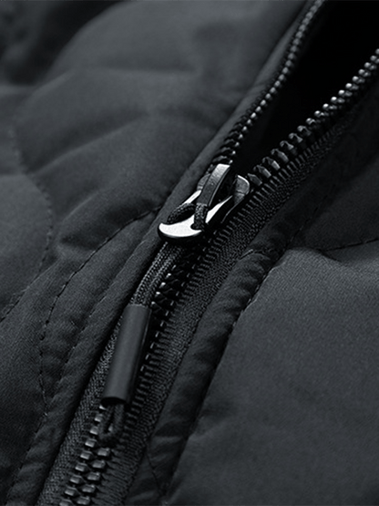 Men's Vintage Pleated Cotton Polar Fleece Patchwork Casual Cotton Jacket
