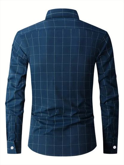 Men's Plaid Business Casual Shirt