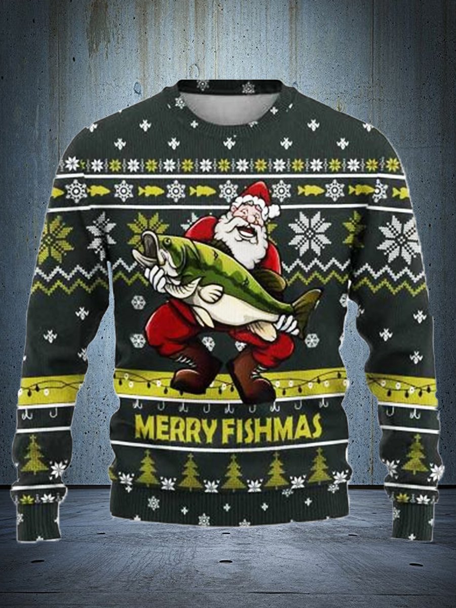 Funny retro ugly Santa Claus hoodie