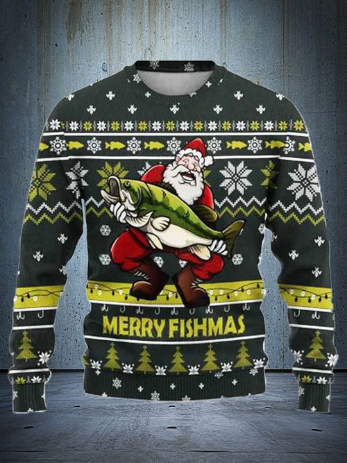 Funny retro ugly Santa Claus hoodie