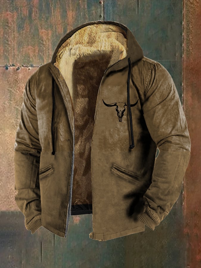 Men's West Retro Hooded Zip Jacket