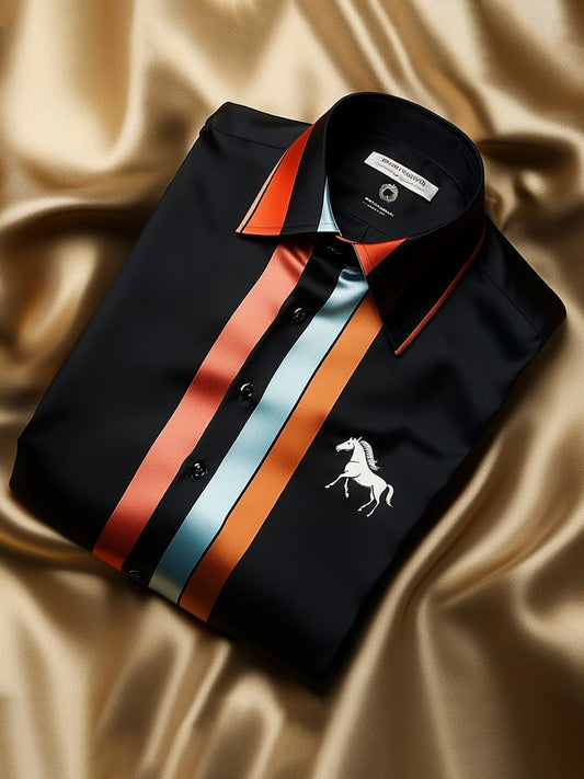Men's Satin Luxe Long Sleeve Button Down Shirt
