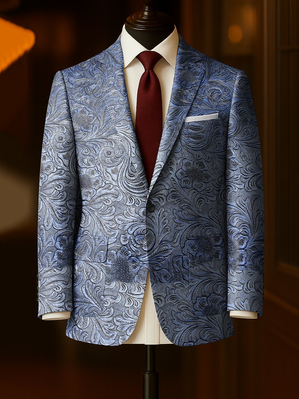 Men's Business Casual Large Pocket Plaid Blazers