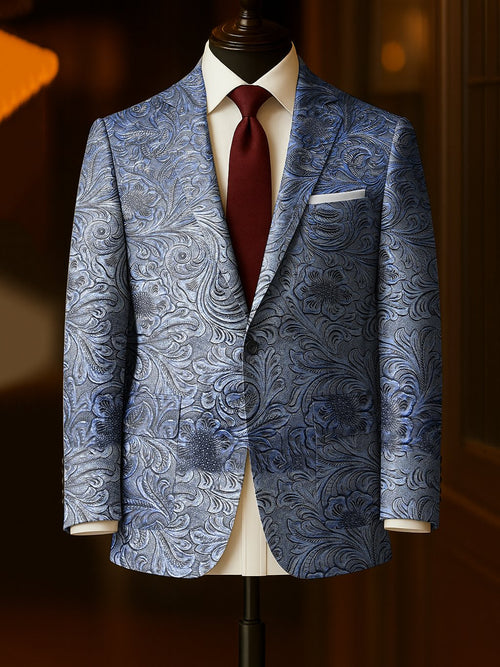 Men's Business Casual Large Pocket Plaid Blazers