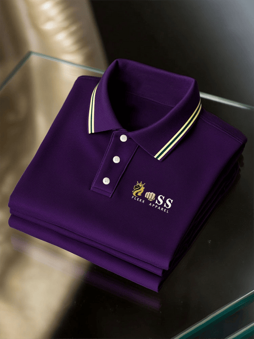 Men's Business Casual Printed Polo Shirt