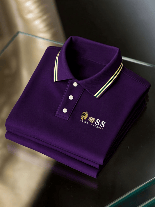 Men's Business Casual Printed Polo Shirt