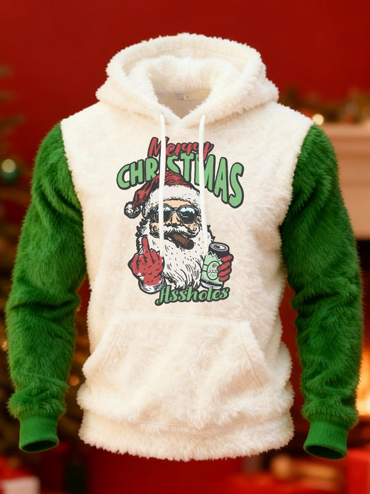 "Merry Christmas, You Bastards" Flannel Hoodie