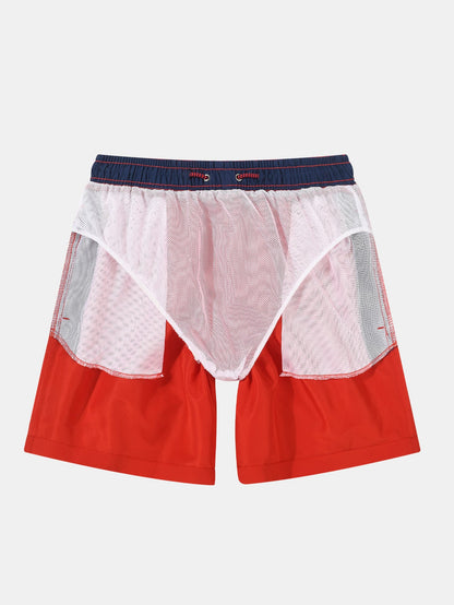 Contrast Waistband Swim Shorts