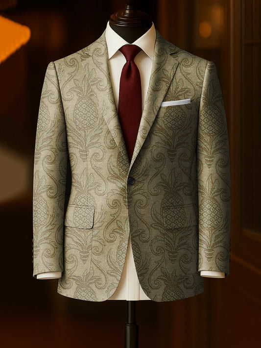 Men's Business Casual Large Pocket Plaid Blazers