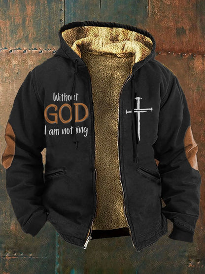 Men's Faith in God Fleece Jacket Multicolor