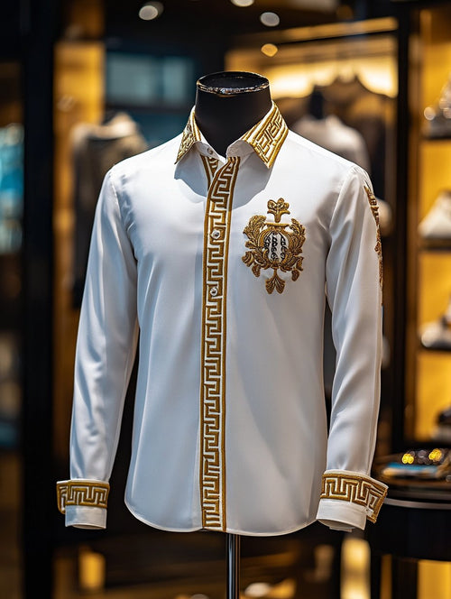 Men's Satin Luxe Long Sleeve Button Down Shirt