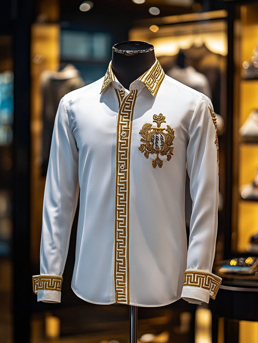 Men's Satin Luxe Long Sleeve Button Down Shirt
