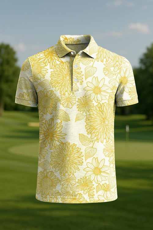 Men's Classic Business Old Money Button Short Sleeve Polo Shirt