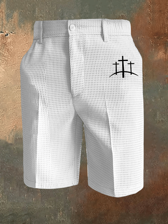 Men's Faith Print Waffle Casual Pants
