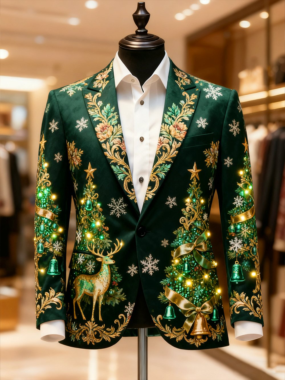 Men's Business Casual Christmas Suit Outerwear