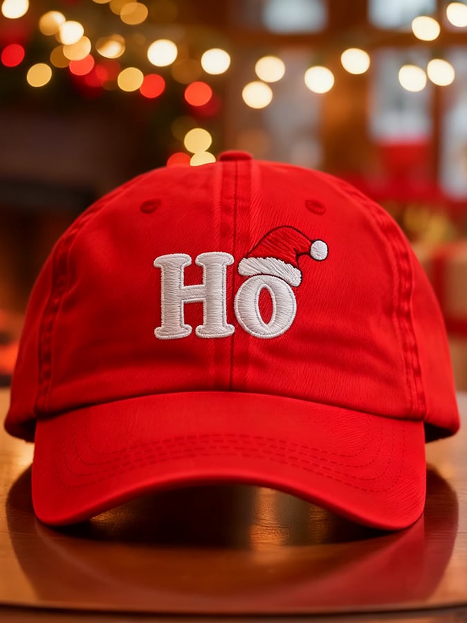 Unisex Vintage Christmas Art Design Print Hat
