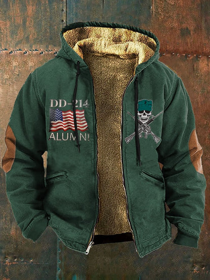 Men's Veteran DD-214 Printed Fleece Jacket