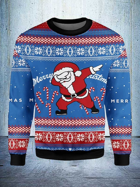 Men's Christmas Print Casual Knit Top