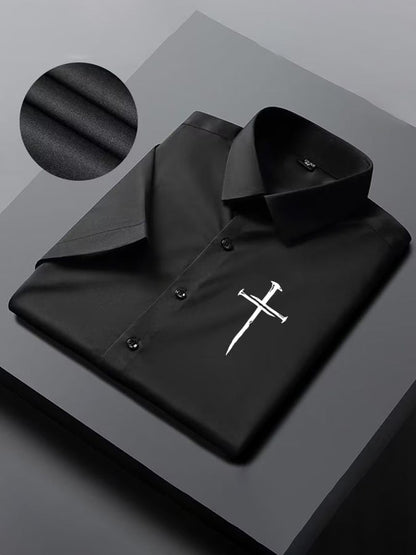 Men's Faith Cross Printed Casual Shirt