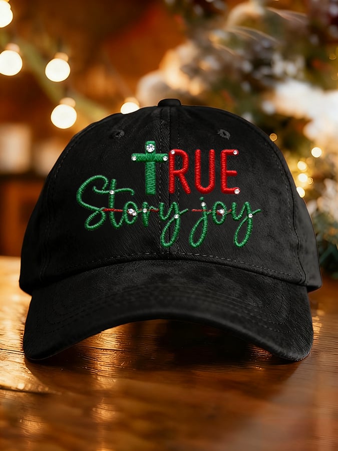 Unisex Vintage Christmas Art Design Embroidery Hat