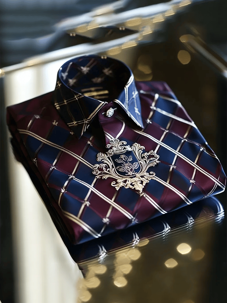 Men's Satin Luxe Print Short Sleeve Button Shirt