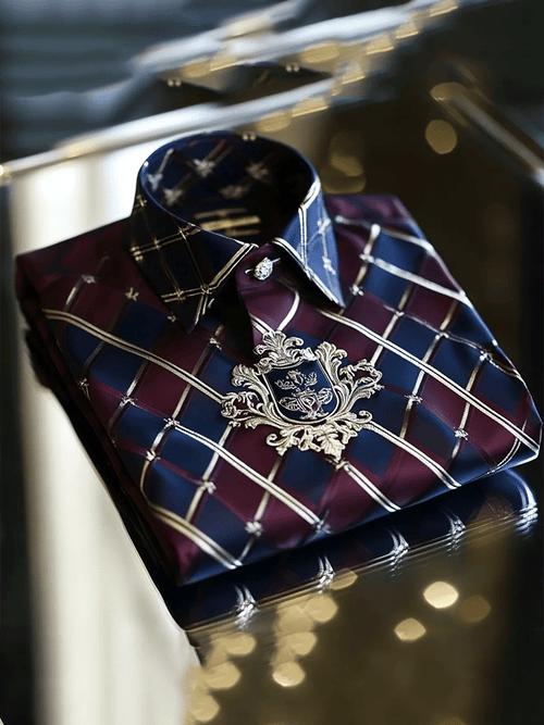 Men's Satin Luxe Print Short Sleeve Button Shirt