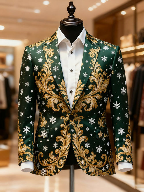 Men's Business Casual Christmas Suit Outerwear