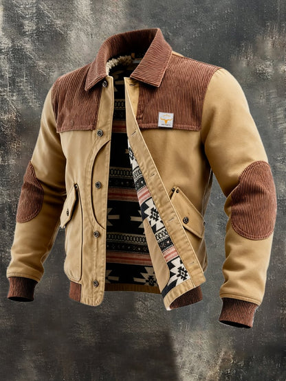 Men's Vintage Corduroy Multi-Pocket Outdoor Jacket