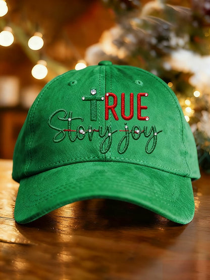 Unisex Vintage Christmas Art Design Embroidery Hat