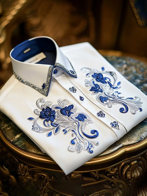 Men's Satin Luxury Business Long Sleeve Shirt