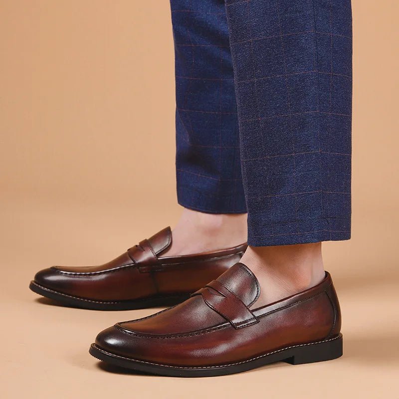 Genuine leather business dress shoes