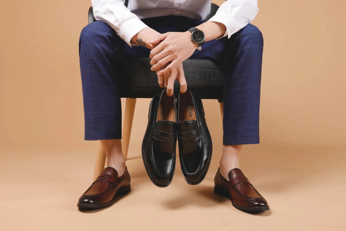 Genuine leather business dress shoes