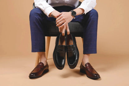 Genuine leather business dress shoes