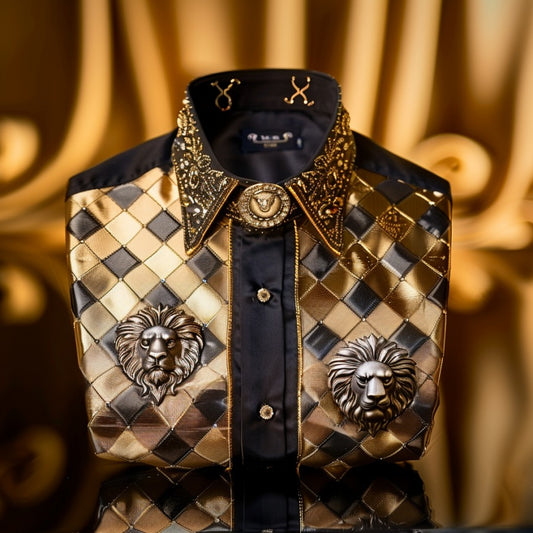 Luxury men's fashion high quality Long Sleeve Shirt