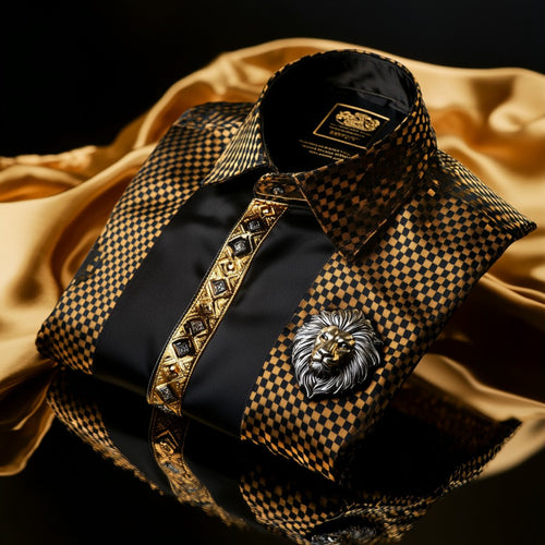 Luxury men's fashion high quality Long Sleeve Shirt