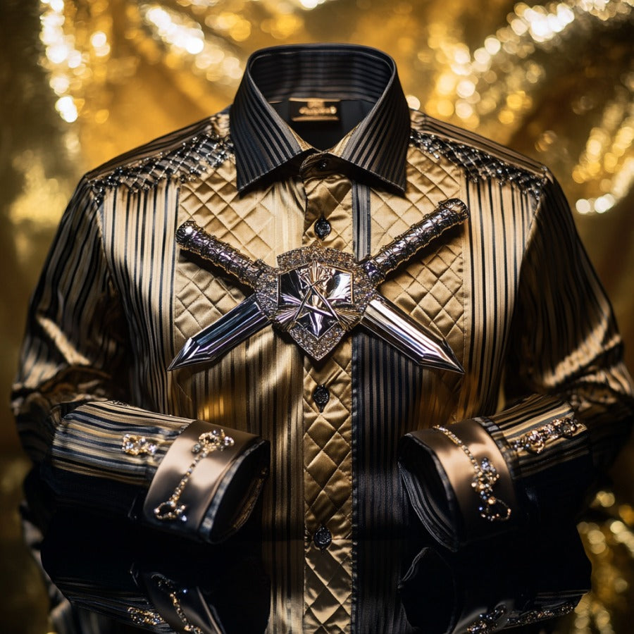 Luxury men's fashion high quality Long Sleeve Shirt