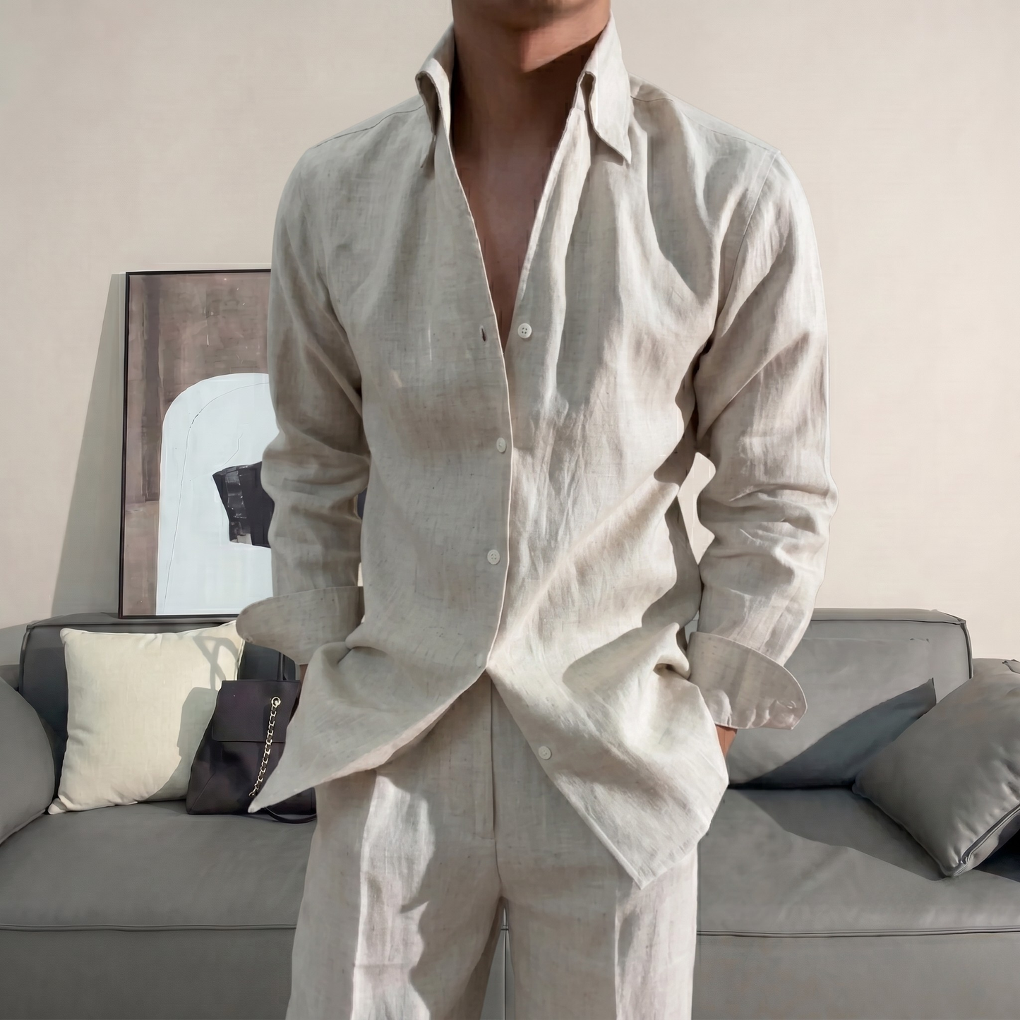Como Linen Shirt Set