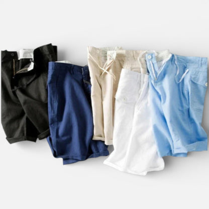 Men’s Cotton Linen Beach Shorts