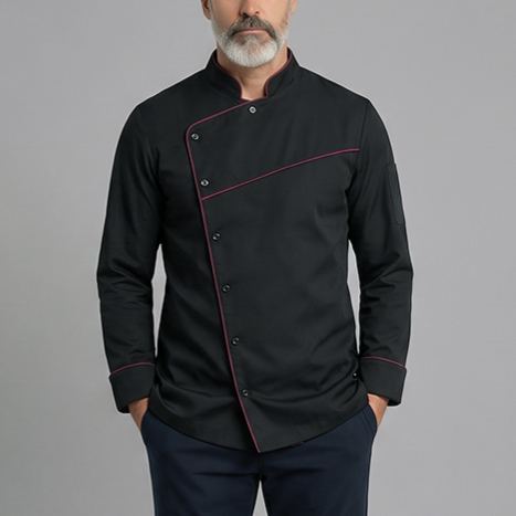 Men's Loose-Fit Long-Sleeve Multi-Button Dress Shirt
