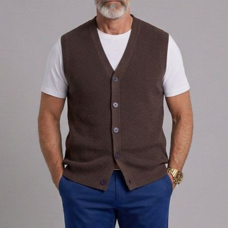 Men's Fall/Winter Casual Textured Knit Cardigan