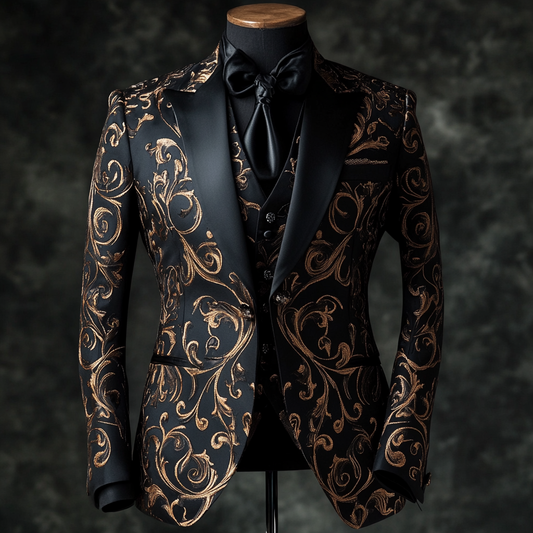 Unique embroidery business gentleman casual Men's Luxury Business Casual Fashion Blazer Suit Coat Jacket