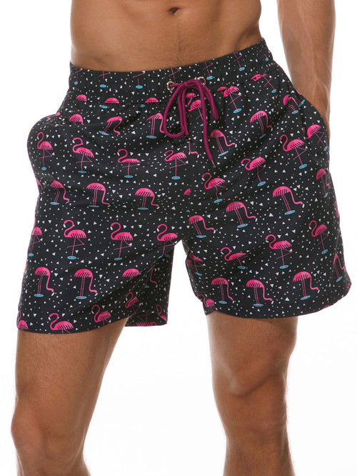 Flamingo Print Swim Shorts