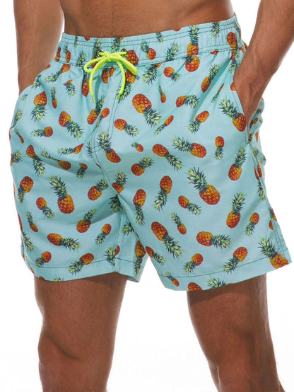 Pineapple Print Swim Shorts