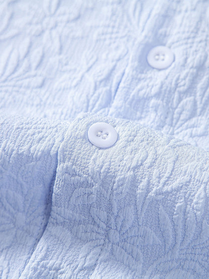 Floral Jacquard Shirt Button Up Shirt