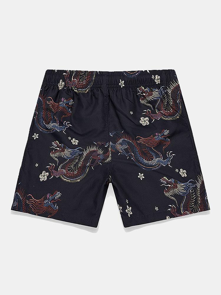 Dragon Print Swim Shorts