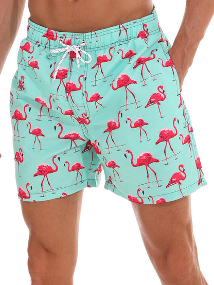 Flamingo Print Swim Shorts